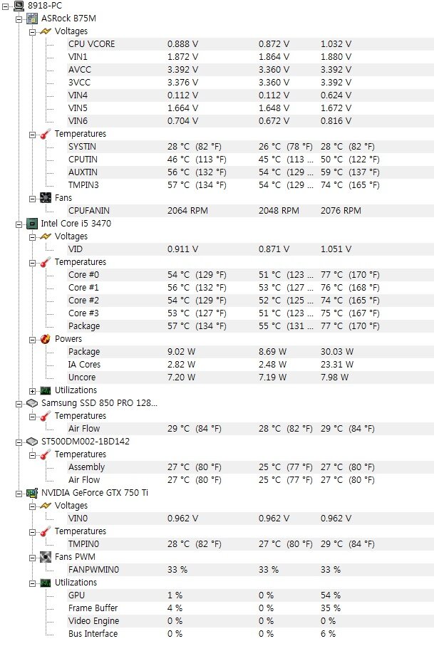 컴퓨터 CPU, 그래픽카드 온도 적정인지 봐주세요 형님들! | 검은사막 인벤 컴퓨터 Cpu, 그래픽카드 온도 적정인지 봐주세요 형님들! | 검은사막 인벤