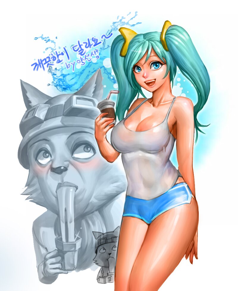 리그오브레전드 인벤 : 상큼한 소나 (뒷배경 티모주의) - LoL 팬아트/카툰 게시판 상큼한 소나 (뒷배경 티모주의)