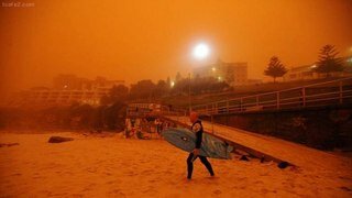 호주에 가끔 발생하는 먼지폭풍