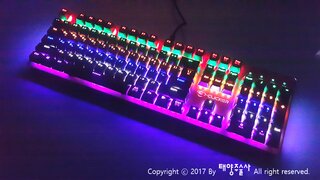 지클릭커 GK-K520 Rainbow 기계식 키보드 (웜로즈레드, 청축) 사용기
