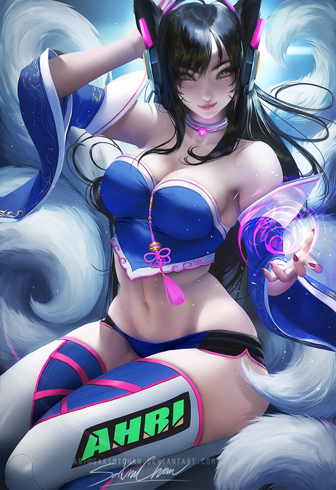 리그오브레전드 인벤 Ahri And Dva 합본 추가 Lol 팬아트카툰 게시판