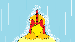 (자작카드)분노조절하는 닭
