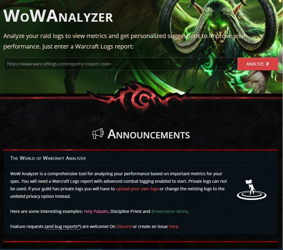 Wow analyzer как пользоваться