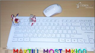 흰눈처럼 새하얀 무선 키보드 마우스 세트, MAXTILL MOST MK100 (화이트)