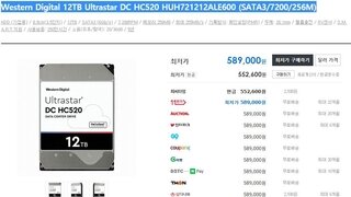 Western Digital 12TB Ultrastar DC HC520 HUH721212ALE600 (SATA3/7200/256M) 사용기